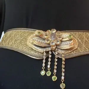 Marconi python belt with jeweled gold buckle Marconi | Accessories | Marconi Python Belt With Jeweled  main image 3